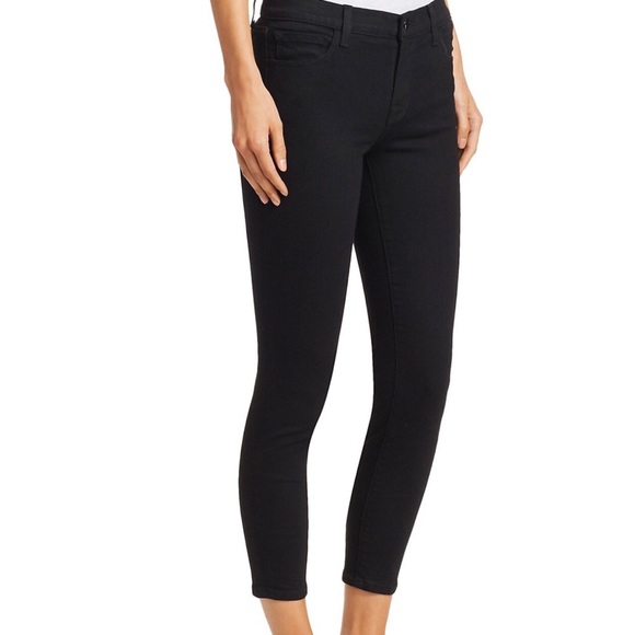 J BRAND 835 Capri Cropped Skinny Jeans Black Sz 28 - Picture 3 of 11